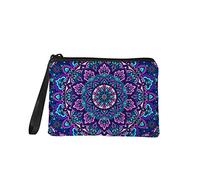 TOADDMOS Boho Mandala Purple Cute Change Coin Purse Small Zipper Pouch Bag Wallet for Women