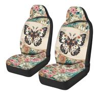 TOADDMOS Butterfly Car Front Seat Covers Soft Boho Floral Car Seat Covers Front Seats Only Set of 2 Removable Automotive Accessories Easy to Install Universal Fit for Cars,Sedans SUVs