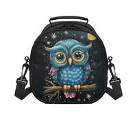 TOADDMOS Cartoon Owl Lunch Bag Kids Lunch Tote Bag Insulated and Reusable Lunch Box Container with Zip Closure for Girls Boys Picnic School