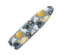 TOADDMOS Cat Puzzle Ironing Board Cover Padding with Elastic Edge Iron Pad Covers Ironing Board Protective Replacement Covers