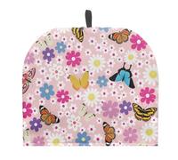 TOADDMOS Colorful Floral Butterfly Teapot Cosy, Insulated Tea Pot Dust Cover Home Kitchen Decorative Kettle Cover for Teapots Breakfast Pot