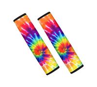TOADDMOS Colorful Tie Dye Car Seat Straps Shoulder Pads for Adults Children,Super Soft Seat Belt Covers for All Car Seats