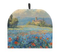 TOADDMOS Countryside Oil Painting Teapot Cozy Warmer Home Kitchen Decorative Kettle Dust Cover for Breakfast Pot Tea Pot Cosies