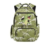 TOADDMOS Dinosaur Skull Boys Backpacks Ages 8-14 17 Inch Cool School Backpack with Front Pocket for Elementary Primary Middle School Students