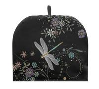 TOADDMOS Dragonfly Floral Print Teapot Cosy Keep Warm Tea Cosy Insulated Dust Cover Kitchen Accessories Tabletop Kettle Dust Cover
