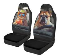 TOADDMOS Funny Cat Car Front Seat Covers Soft Car Seat Covers Front Seats Only Set of 2 Removable Automotive Accessories Easy to Install Universal Fit for Cars,Sedans & SUVs