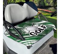 TOADDMOS Golf Ball and Club Golf Cart Front Seat Cushion and Backrest Set Convenient Durable Golfs Cart Seat Towel Blanket Non-Slip for EzgoTxt Club Car and More 2 Person Seats