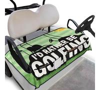 TOADDMOS Golf Pattern Golf Cart Seat Covers Non-Slip Golfs Cart Seat Protective Covers with 4 Pockets Full Protection Golfs Carts Backrest Cover for Most Ezgo, Yamaha, Club Cars