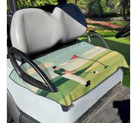 TOADDMOS Golf Print Golf Cart Seat Cushion Cover Easy Install Warm Golfs Cart Seat Covers Washable Cozy for Ezgo Yamaha Club Car and Other 2-Seat Golfs Carts