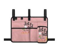 TOADDMOS Golf Print Golf Organizer Bag Non-Slip Convenient Golfs Cart Storage Bag Durability Stretchy Golfs Cart Armrest with Rear Seat Organizer Fit Most Cars Ezgo Yamaha Club Car