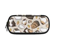 TOADDMOS Guinea Pig Print Large Pencil Cases for Girls Big Case Women Pen Pouch Holder Stationery Organizer School Teens