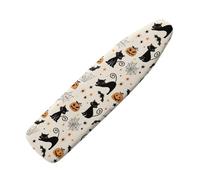 TOADDMOS Halloween Black Cat Ironing Board Cover Heavy Duty Iron Board Pad, Universal Heat Refective Ironing Covers, Easy to Install