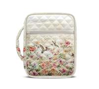 TOADDMOS Hummingbird Bible Cover Case for Women Flowers Quilted Bible Carrying Case with Durable Handle Fashion Quilted Carrying Bible Study Supplies Accessories for Girls