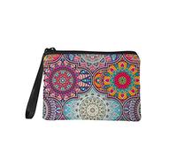 TOADDMOS Mandala Small Coin Purse Boho Change Purse Pouch Mini Wallet Coin Bag with Zipper for Women Girls