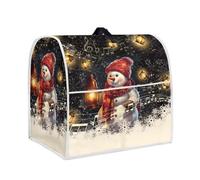 TOADDMOS Merry Christmas Snowman Kitchen Mixer Cover Dust Protectors Polyester Kitchen Mixer Organizer Bag with Top Handle and Pocket, Easy to Clean