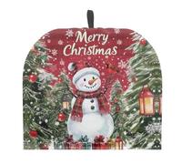 TOADDMOS Merry Christmas Teapot Cozy Cover Snowman Cardinal Insulated Teapot Cozy Decorative Coffee Pot Cover for Hotel Tea Party Restaurant Decor