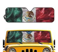 TOADDMOS Mexico Flags Windshield Sun Shade Sun Visor for UV Rays & Heat Protection for 2007-2018 Jeep Wrangler JK JKU & 1997-2006 Jeep Wrangler TJ LJ Keep Your Vehicle Cool