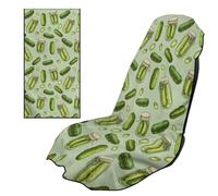 TOADDMOS Pickles Car Towel Cushion Cover Non-Slip Towels Bucket Seat Protector Comfortable Absorbent Soft Beach Towel Car Seat Covers Universal Fit for Most Cars SUV Sedans