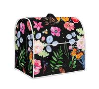 TOADDMOS Retro Floral Print Stand Mixer Cover with Pockets Dust Cover Kitchen Aid Mixer Cover Compatible with 6-8 Quarts,Decorative Kitchen Aid Mixer Accessories