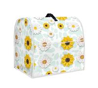 TOADDMOS Sunflower Daisy Cow Print Stand Mixer Cover Kitchen Mixer Cover with Pockets Dust Covers for 4.5-5qt Kitchen Aid Mixer
