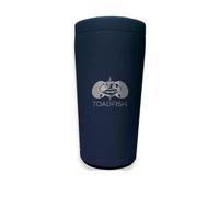 Toadfish Universal Can Cooler 2.0 - Fits, 12oz cans, Bottles, Slim cans, and More - Non-Tipping Suction Cup Technology - Stainless Steel Double Wall Vaccum Insulation (Navy Blue)