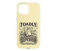 Toadly Superior Sarcastic Cottagecore Toad Case for iPhone 15