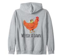 Toad's Got a Chicken To Ride, "We Ride At Dawn" Zip Hoodie
