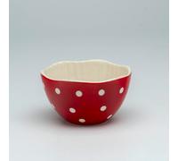 Toadstool Bowl Halloween Decoration Red & White with Polka dots Pattern - 11.5cm by Hamilton McBride