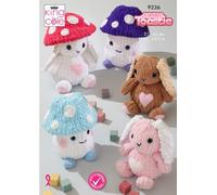 Toadstool Characters by King Cole - Children's Toy Knitting Pattern (9236) in Jumbo Toastie