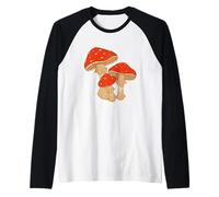 Toadstool Fly Agaric Foraging Mushroom Raglan Baseball Tee