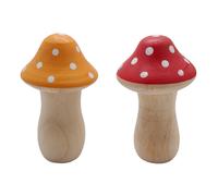 Toadstools Display Halloween Decoration Red or Orange with Polka Dots Pattern - 12cm by Hamilton McBride