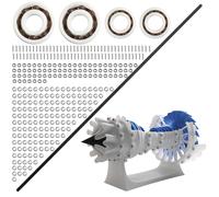 Toaiot- 3D Printer Accessories - Jet Engine Model Components Kit: High Quality STEM Aviation Engine Hardware Kit No Printed Part for 3D Printing DIY Creative Turbofan Model Without Motor