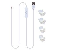 Toaiot 3D Printer Accessories Mechanical Button Switch USB Power Cable Replacement Kit with 8mm and 10mm Connector for DIY Connecting LED Strip Illumination Project