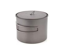 TOAKS Outdoor Ultralight Titanium Pot Folded handle Portable Picnic Cookware with Cover 1100ml 1300ml 1350ml 1600ml (1300ml)