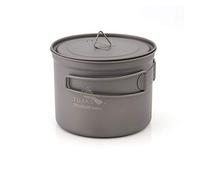 TOAKS Pure Titanium Cup Ultralight Outdoor Mug with Lid and Foldable Handle Camping Cookware (900ml ，small)