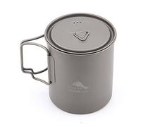 TOAKS Titanium 750ml Pot Backpacking Cookware with Lid & Foldable Handle