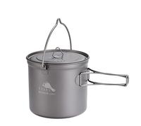 TOAKS Titanium Outdoor Camping Hanging Pot With Bail Handle Easy to Carry, a Variety of Capacities (1100ml)