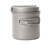 Toaks titanium outdoor camping pan, hiking cookware, backpacking cooking picnic bowl, pot pan set, 1100ml