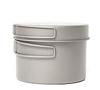 Toaks titanium outdoor camping pan, hiking cookware, backpacking cooking picnic bowl, pot pan set, 1300ml