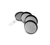 TOAKS Titanium Pan & Plate 4 PC Set - 6.5 inch Frying Pan with 3 Matching Plates for BBQ, Campfire and Group Camping