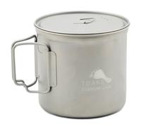 TOAKS Titanium Pot 1.1L Silver with Lid, Mesh Storage Sack, Uncoated, Suitable for Stovetop, Oven Safe, 1100g Capacity