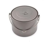 TOAKS Titanium Pot With Hang Foldable Handle For Outdoor Camping Cookware Picnic Hang Pot Ultralight 1100ml 1300ml 1600ml 2000ml (1600ml)