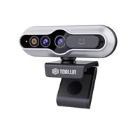 TOALLIN 2K QHD Webcam with Windows Hello, Facial Recognition Web Camera, 5 Million Pixels, Auto-Focus Computer Camera, USB Webcam with Microphone & Privacy Shutter