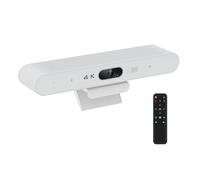 TOALLIN 3-in-1 4K Webcam with Microphone and Speaker, AI Framing & Speaker-Tracking, Remote & Touch Control, All-in-One Conference room Camera, USB Small Video Bar for Online Meetings, Video Calls