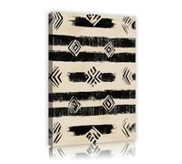 TOANGWALL Aboriginal Aztec Canvas Wall Art Striped Geometric Pictures Abstract Country Painting Gallery Poster for Bar Restroom Conference Room Decor 50x75cm