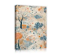 TOANGWALL Abstract Canvas Wall Art Nordic Tree Pattern Mural Modern Nature Pictures Artwork Prints for Living Room Decor Framed Home Wall Decor Art 65x80cm