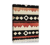 TOANGWALL Abstract Geometric Canvas Wall Art Tribal Pattern Prints Home Decor Vivid Minimalist Mural Poster Painting Room Decoration Contemporary Style 90x110cm