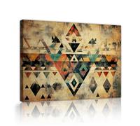 TOANGWALL Abstract Tribal Boho Canvas Wall Art Geometric Pattern Picture Artwork Prints for Living Room Bedroom Decor Contemporary Posters Painting 90x110cm
