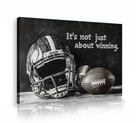 TOANGWALL American Football Canvas Wall Art Sports Motivation Inspirational Quote Picture Prints Classic Style Mural for Home Office Decor 70x100cm