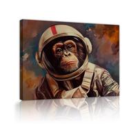 TOANGWALL Astronaut Space Canvas Wall Art Abstract Galaxy Mural Sci-Fi Theme Pictures Artwork Prints Poster Painting for Bedroom Living Room Decor 90x110cm